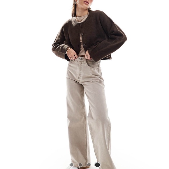 Women's Cardigan Sweater Set - Black, Cream, and Brown - Picture 13 of 13